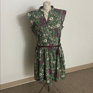 Princess Highway floral mini  Dress with Green and Pink Floral Design US 16